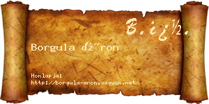 Borgula Áron névjegykártya